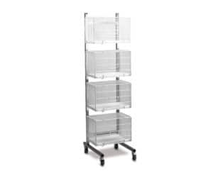 Vagn för 4st kattburar