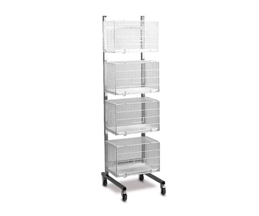 Vagn för 4st kattburar