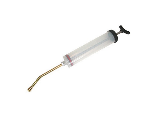 Plastspruta 450ml med lång pip