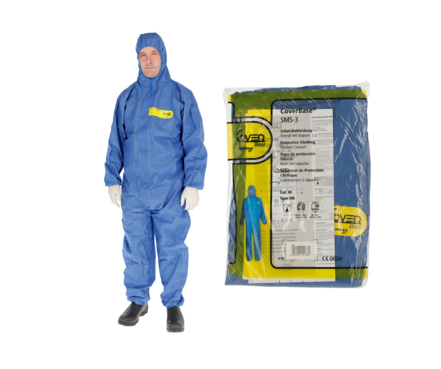 Skyddsoverall med huva XL /st