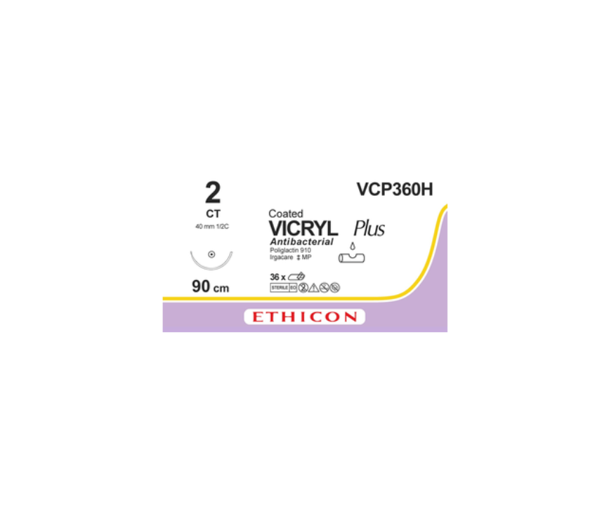 Vicryl Plus 2 sutur CT 90cm VCP360H /3dz