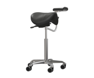 Sadelstol Amazone med armstöd, justerbar sits