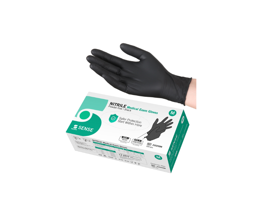 Selefa nitrilhandskar (sense) svarta