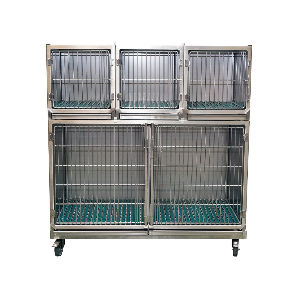 Klinikbur set rostfritt stål (1C+3A) galler