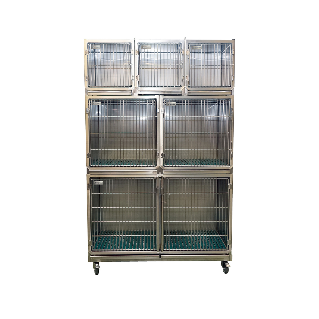 Klinikbur set rostfritt stål (1C+2B+3A) galler