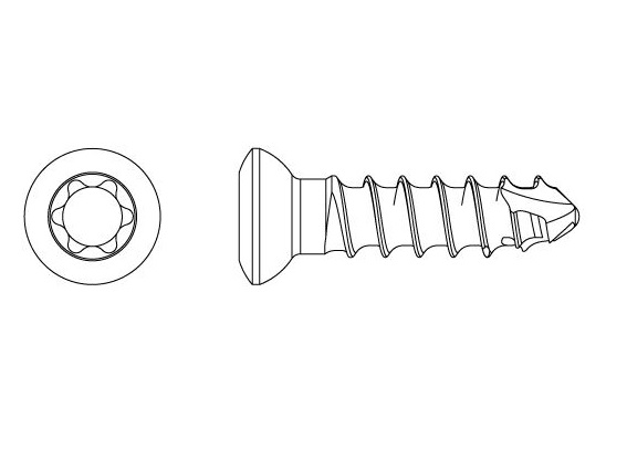 Corticalis skruv Star Drive 2,4