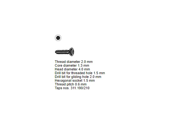 Cortex skruv Ø 2.0mm