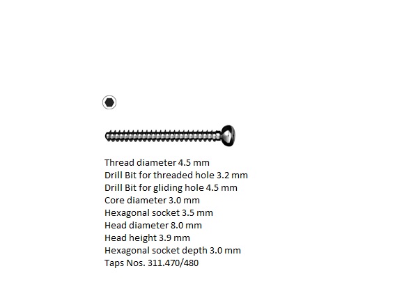 Cortex skruv Ø 4.5 mm