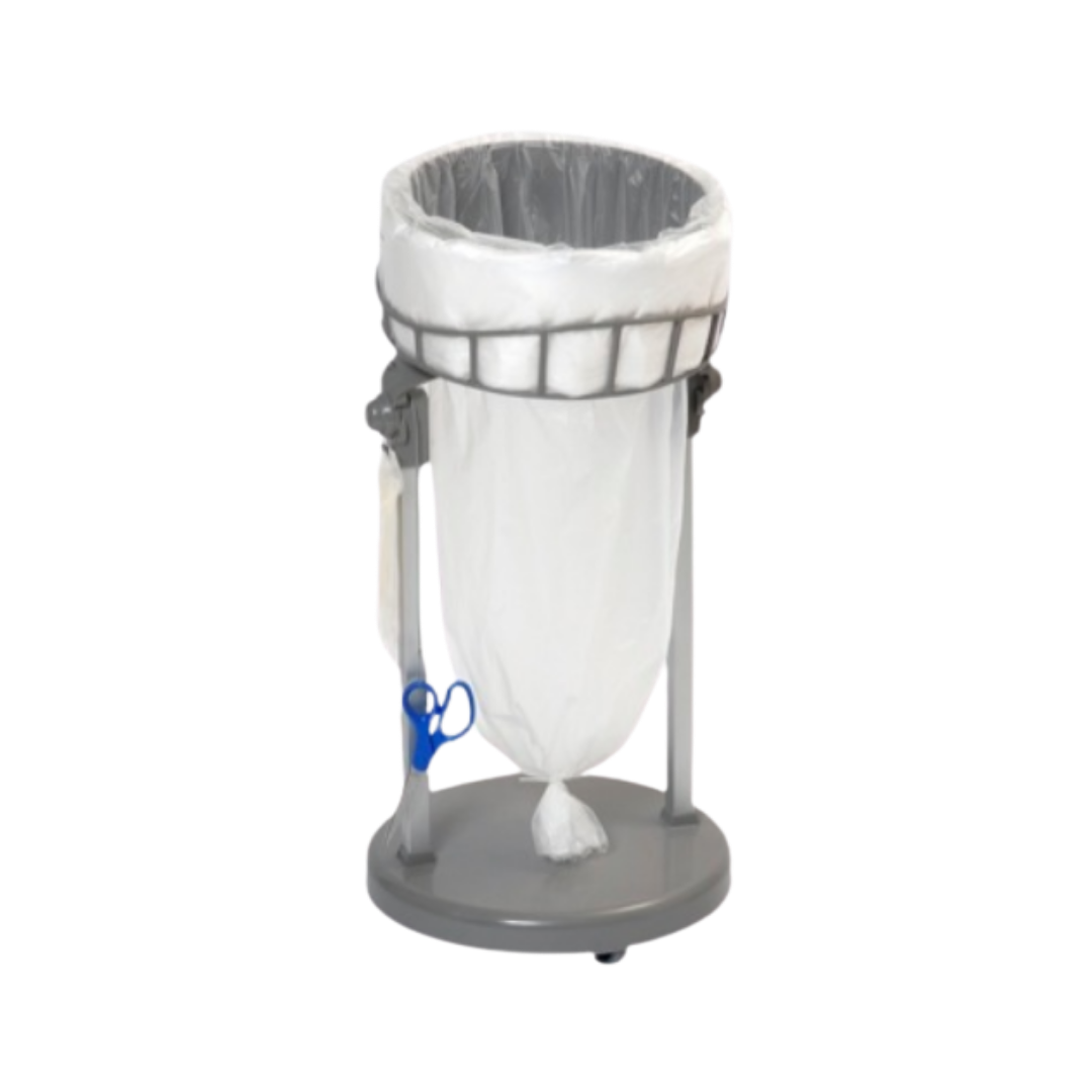 Papperskorgar och säckställ