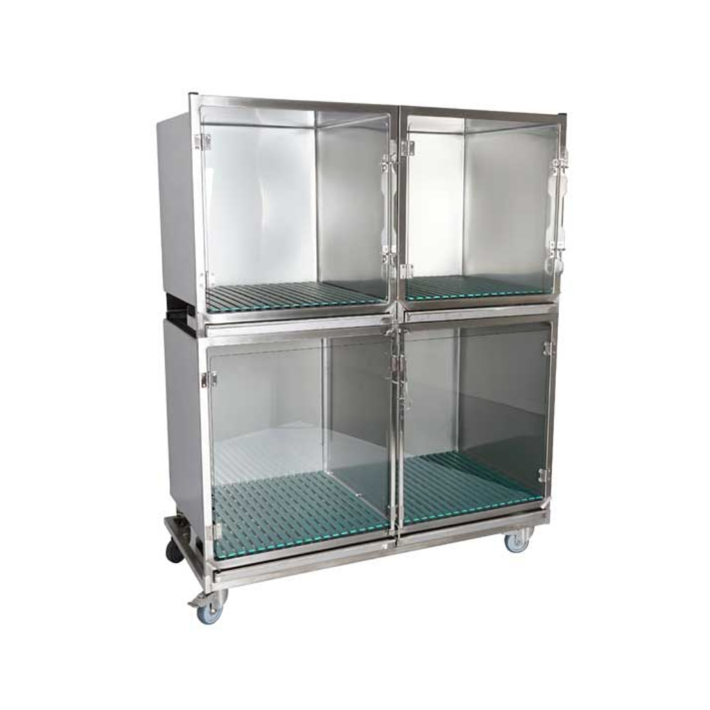 Klinikbur set rostfritt stål (1C+2B) glas