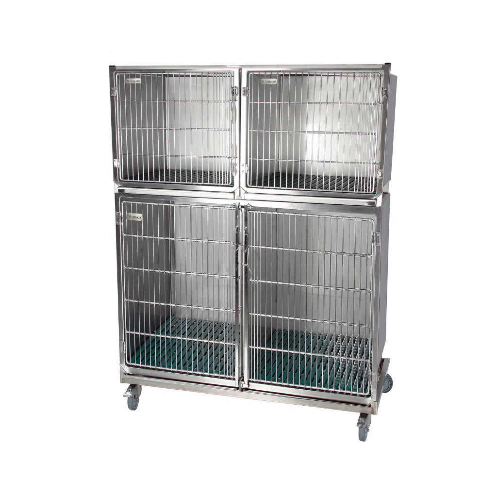 Klinikbur set rostfritt stål (1E+2D) galler