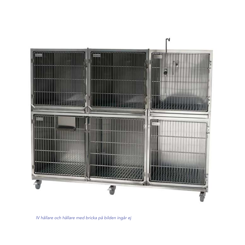 Klinikbur set rostfritt stål (1C+1B++3B) galler