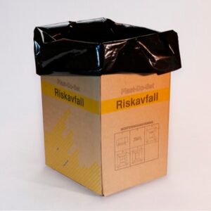 Riskavfallskartong m.säck 38liter/st
