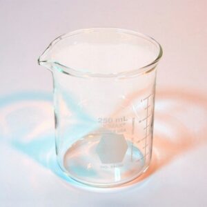 Bägare borosilikatglas med pip
